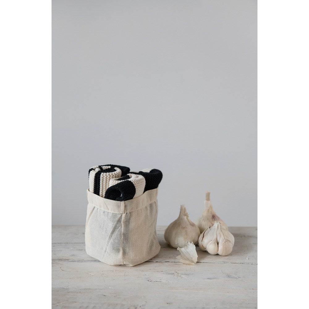 Black + Cream Dish Cloths, The Feathered Farmhouse