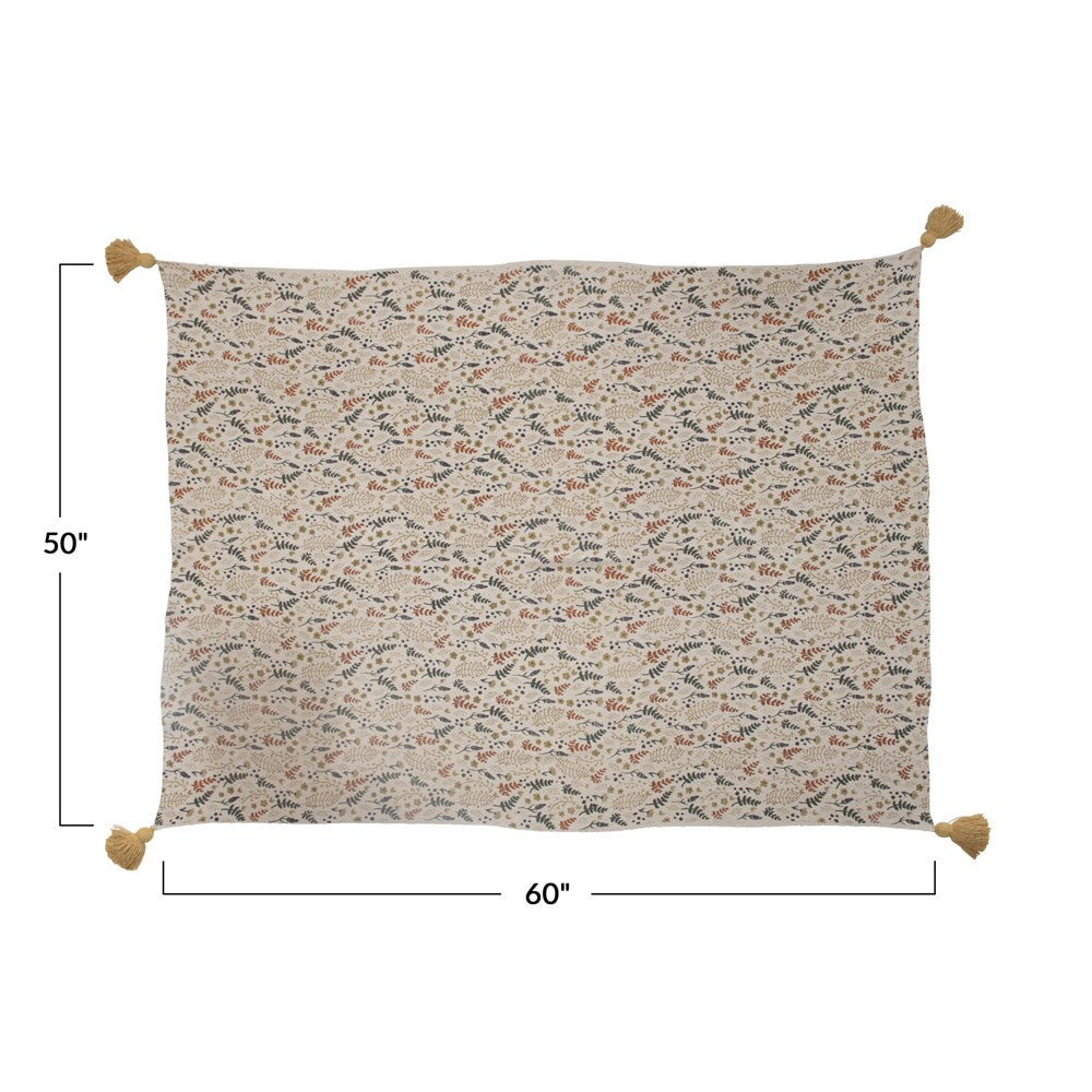 Floral Throw, The Feathered Farmhouse