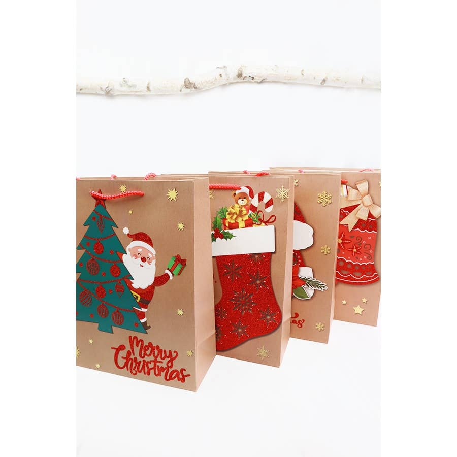 3D Christmas Gift Bag: MIX COLOR / ONE