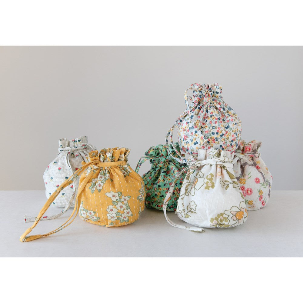 Stitched Cotton Agra Drawstring Pouch