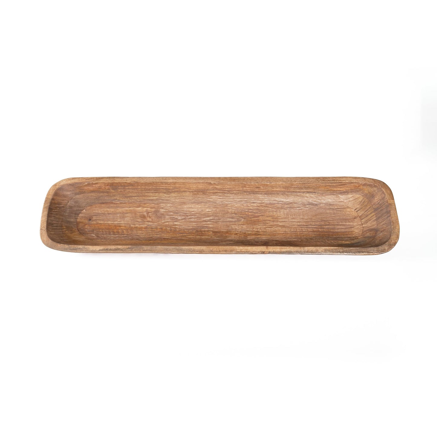 Hand Carved Dough Bowl, Feathered Farmhouse