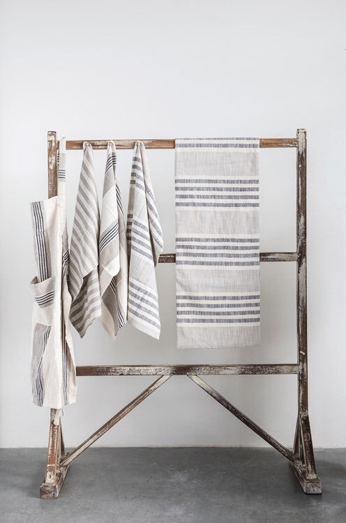 Black + Cream Stripe Runner