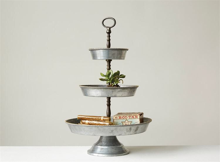 Galvanized 3-Tier Tray