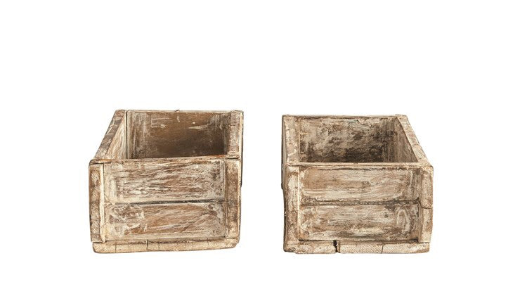 distressed white wood brick mould, feathered farmhouse