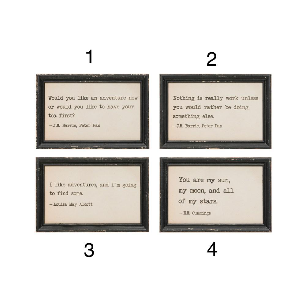 Wood Framed Wall Signs
