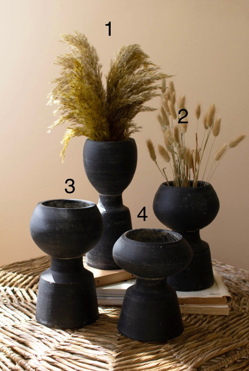 Black Clay Vase