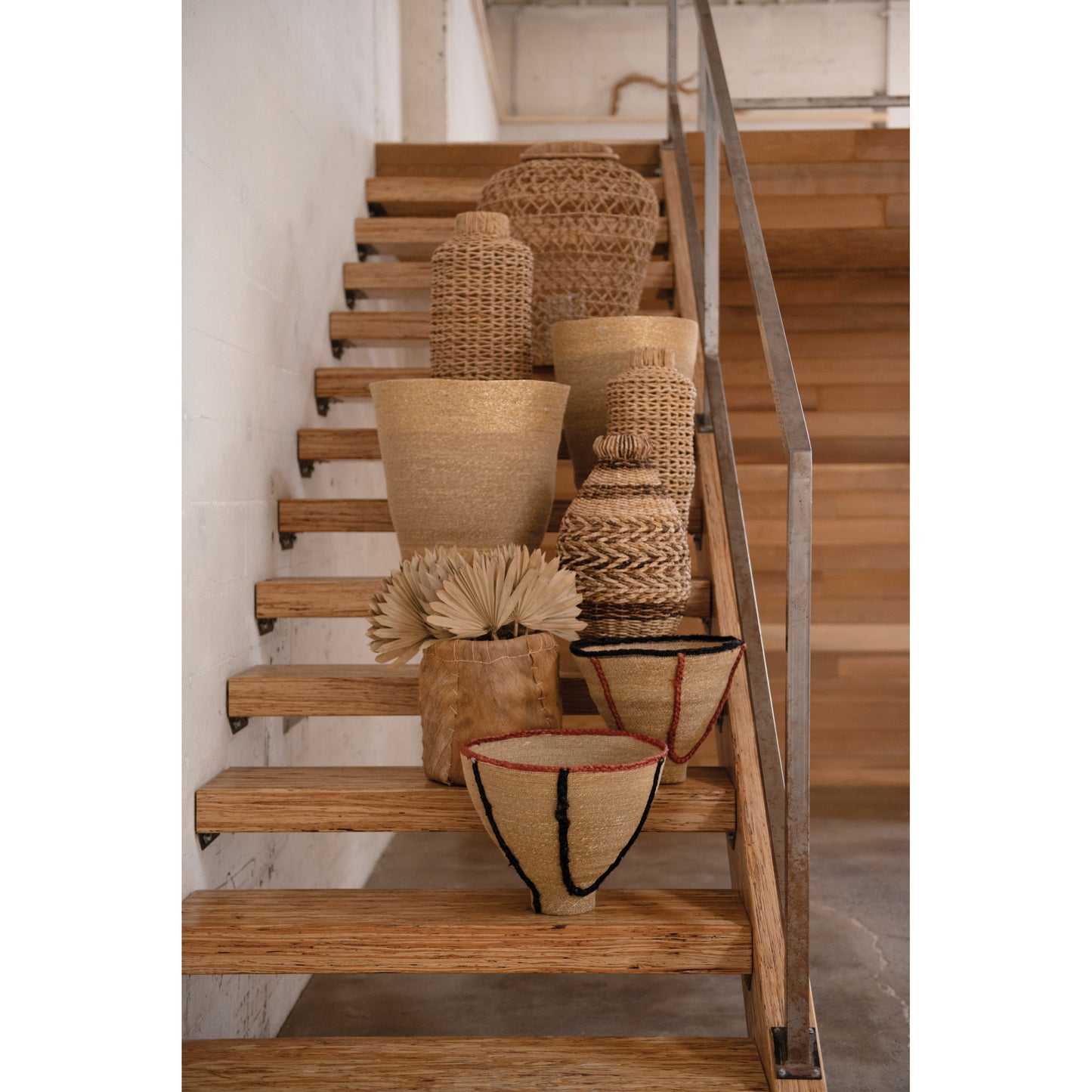 Water Hyacinth + Rattan Vase