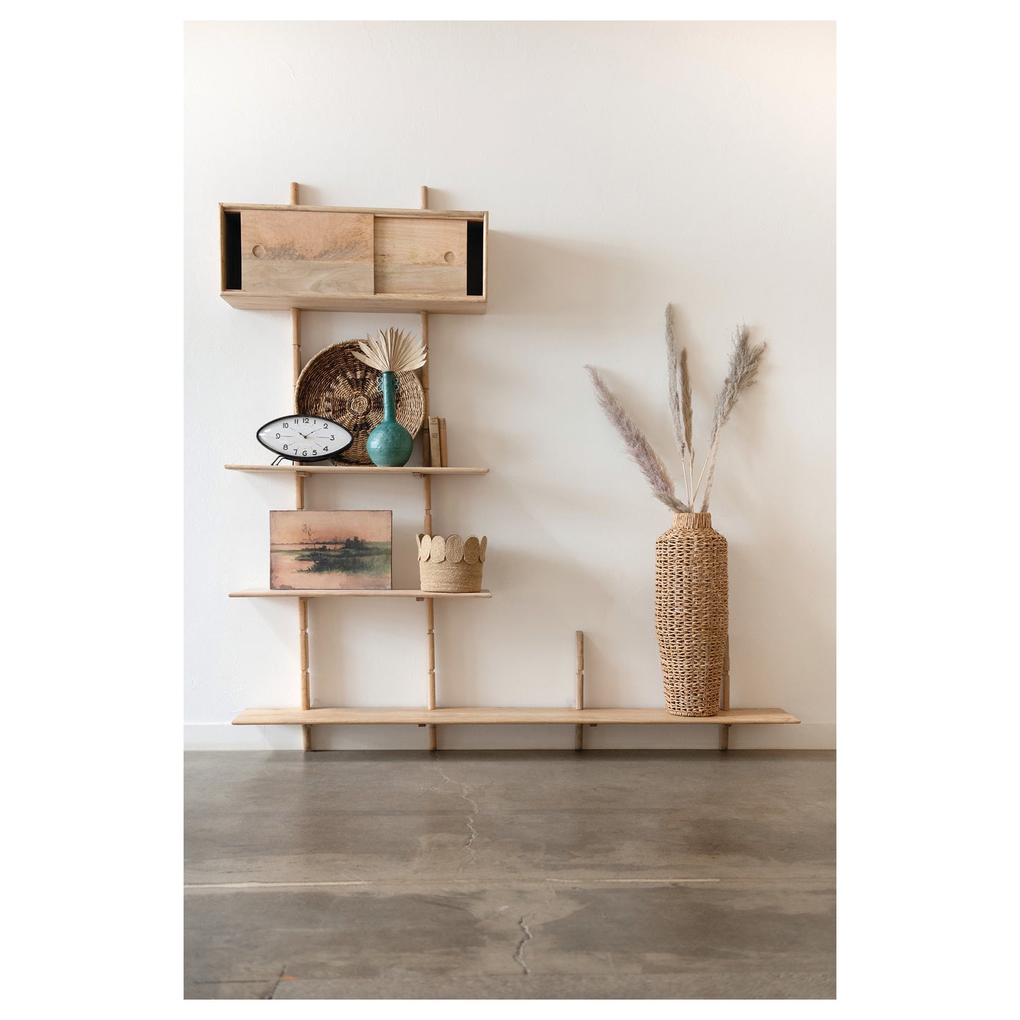 Water Hyacinth + Rattan Vase