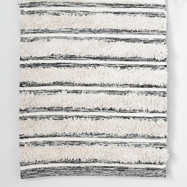 Grey + White Stripe Rug, The Feathered Farmhouse