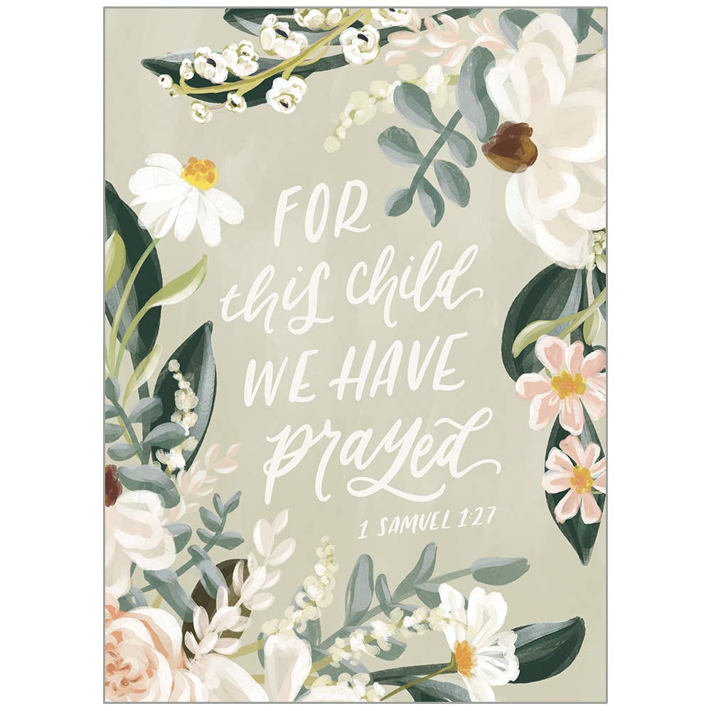 For This Child Faith Baby Card, Feathered Farmhouse
