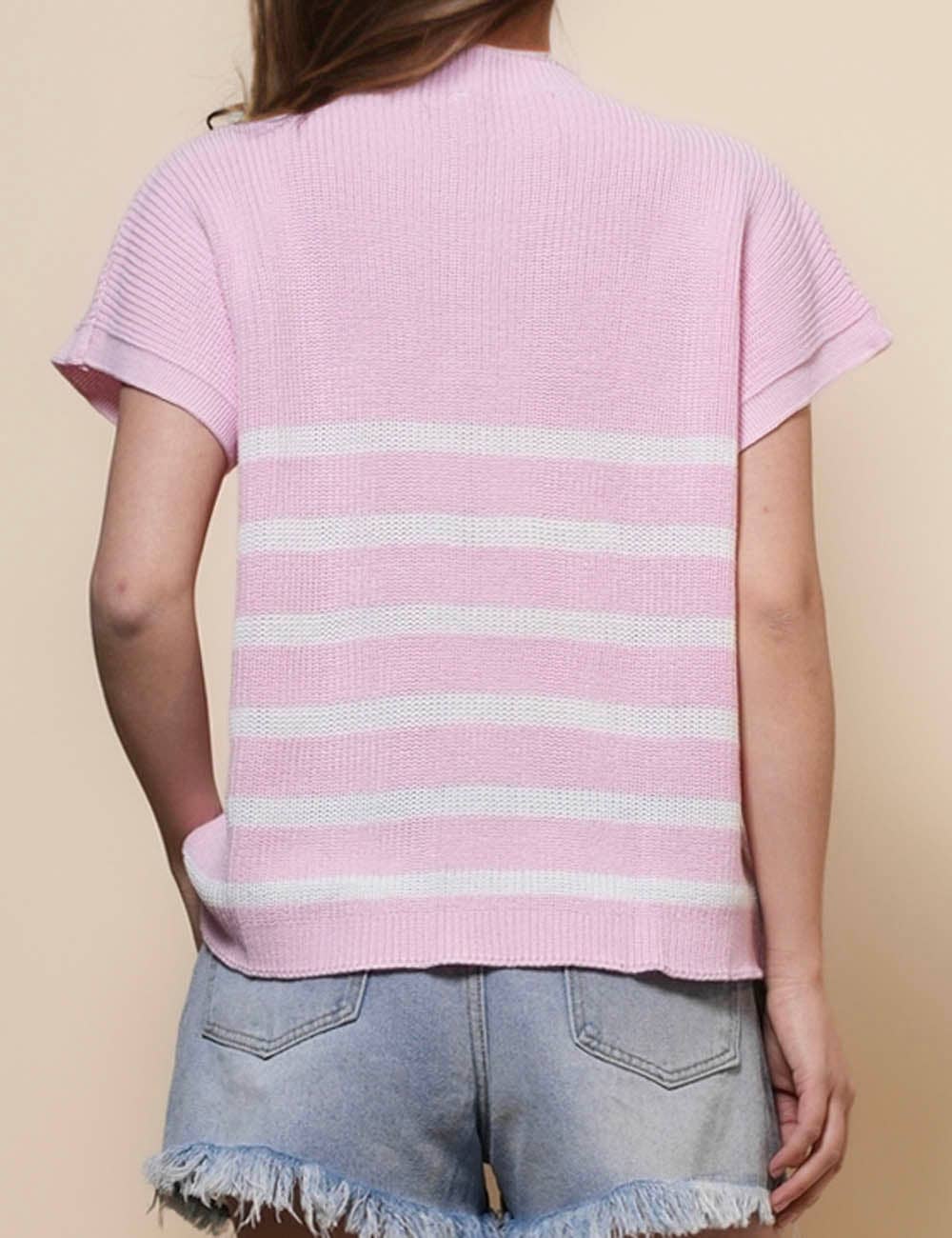 Color Block Stripe Knit Top, Feathered Farmhouse