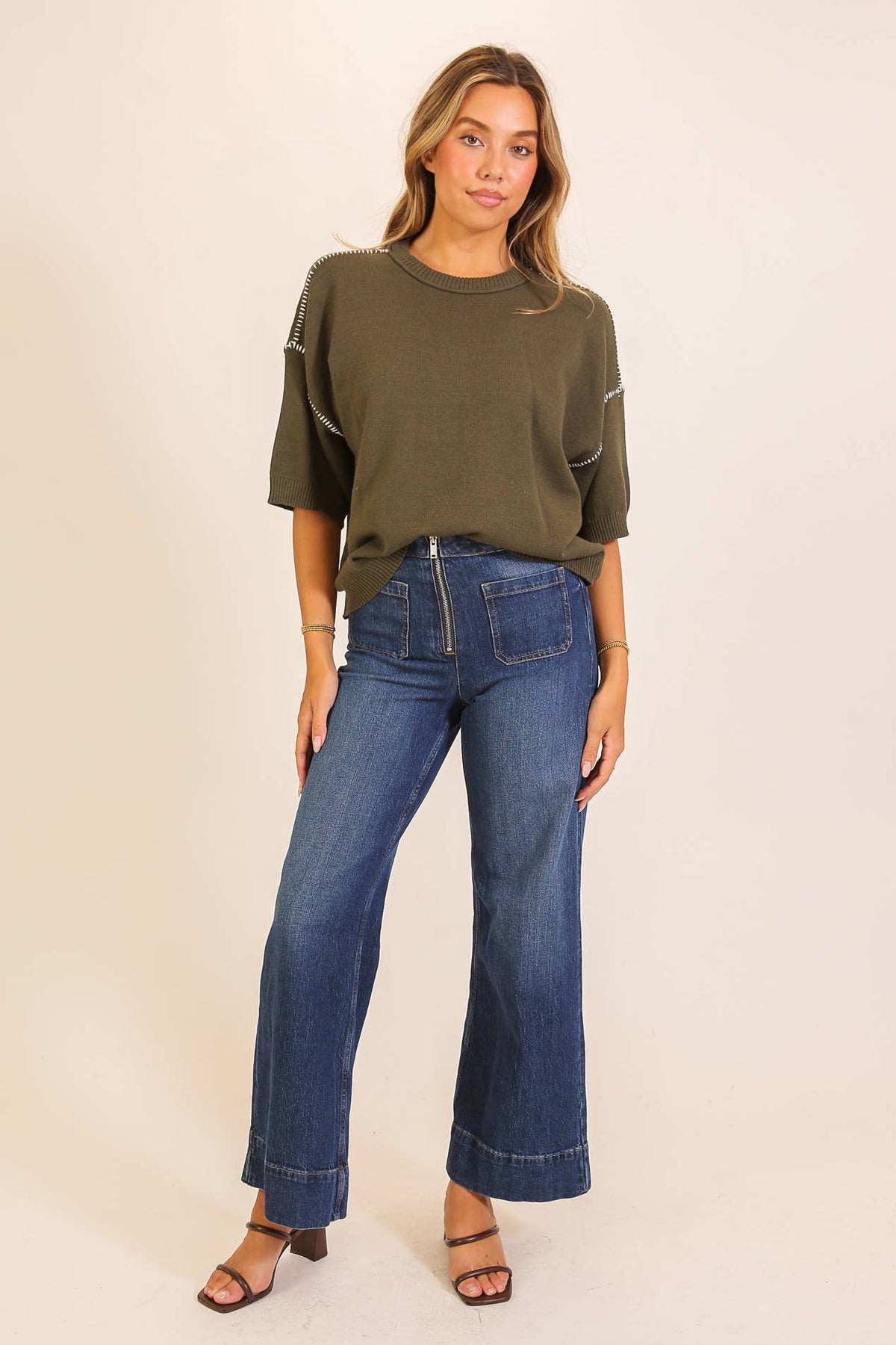 Olive Brielle Sweater, The Feathered Farmhouse