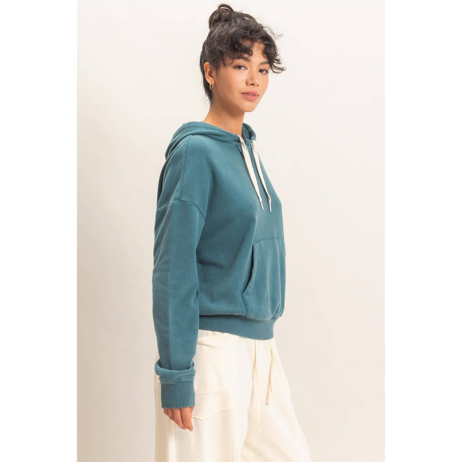 Acid Wash Hoodie, Feathered Farmhouse