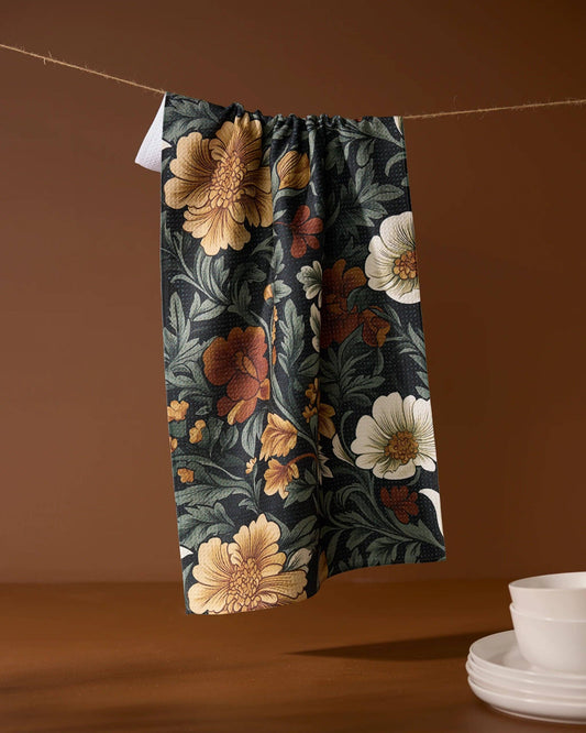 Classic Floral Tea Towel, Feathered Farmhouse