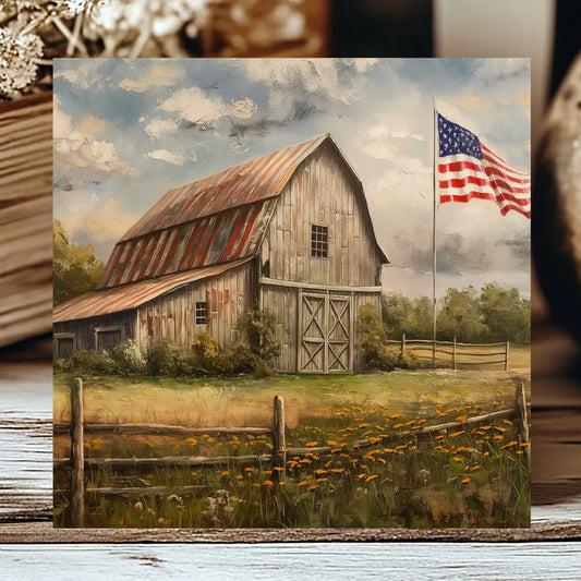 Patriotic Homestead Insert, Feathered Farmhouse