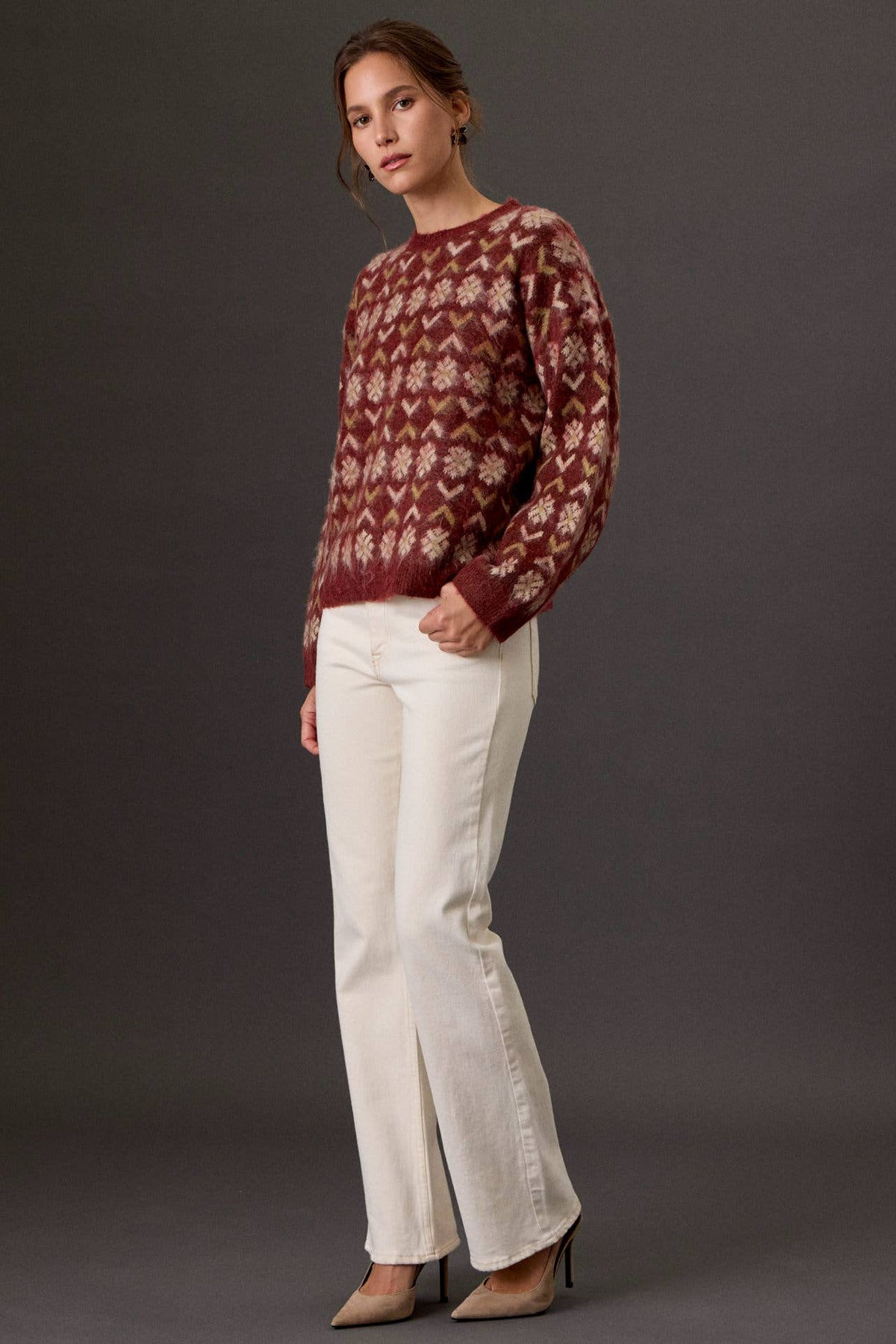 Teagan Crew Neck Sweater, The Feathered Farmhouse