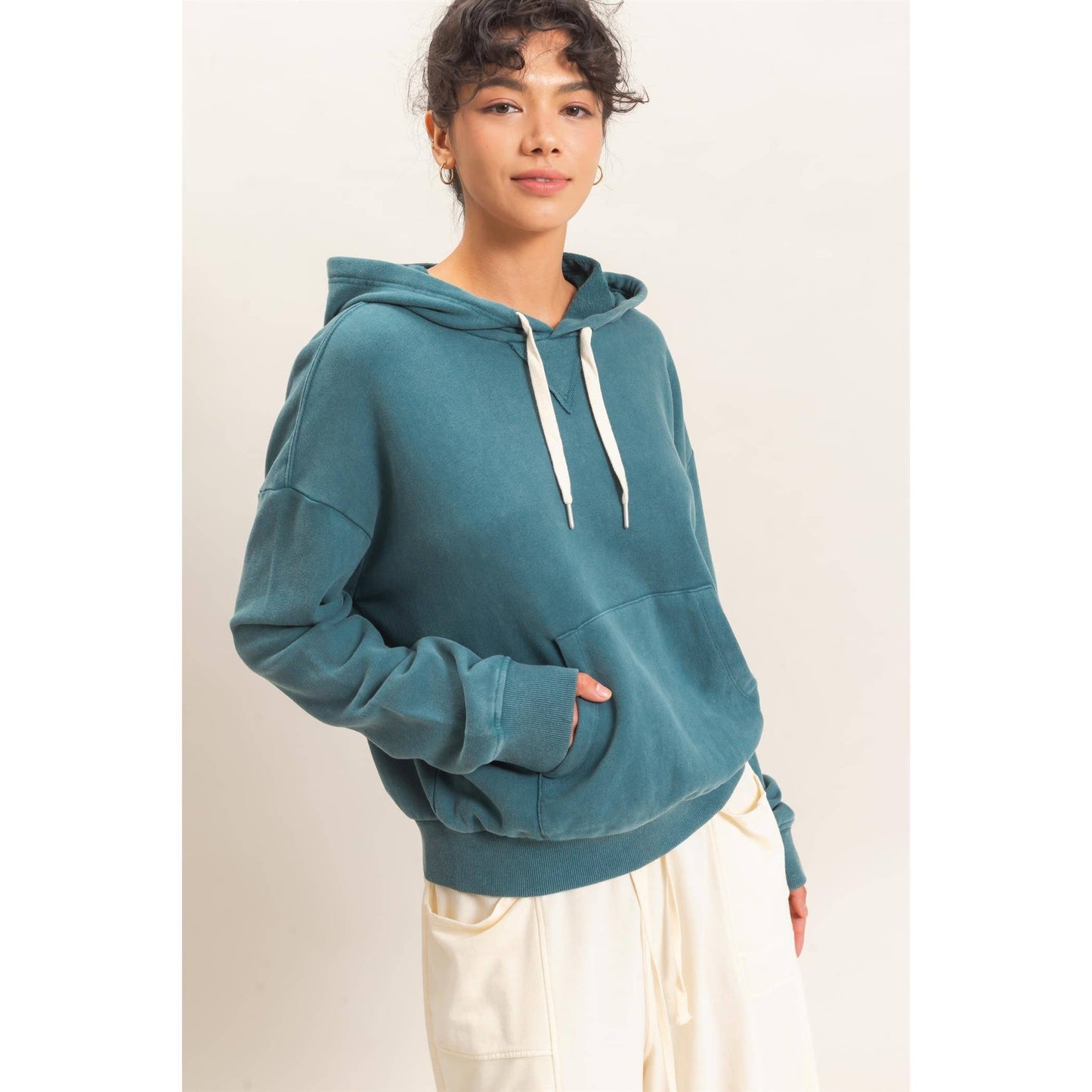 Acid Wash Hoodie, Feathered Farmhouse