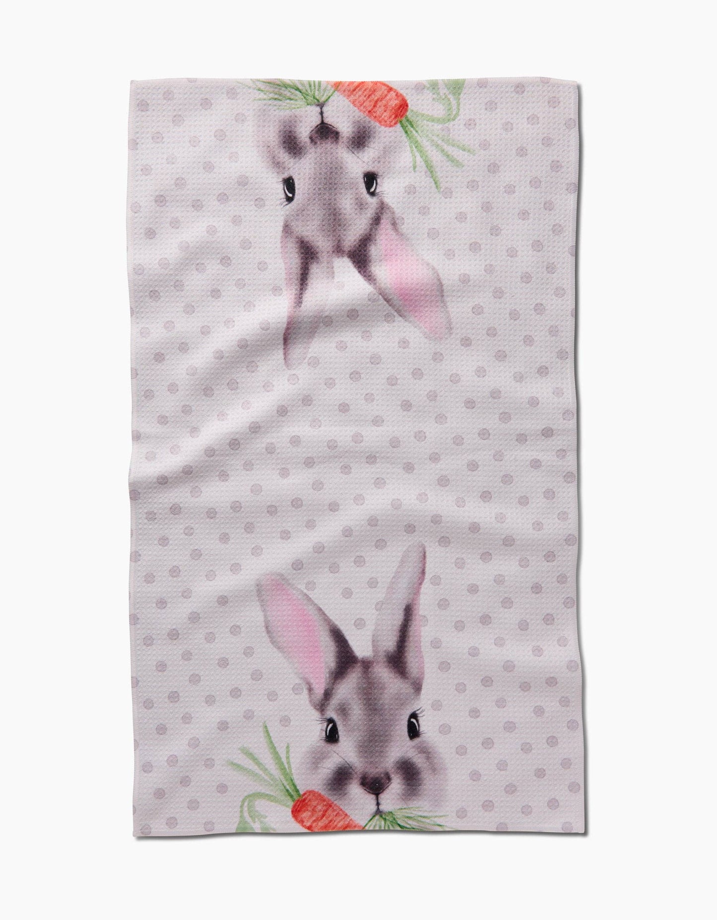 Polka Dot Bunny Tea Towel, Feathered Farmhouse