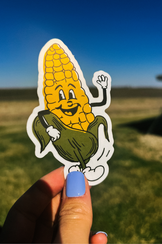 Ahhh Shucks Dancing Corn Decal, Feathered Farmhouse