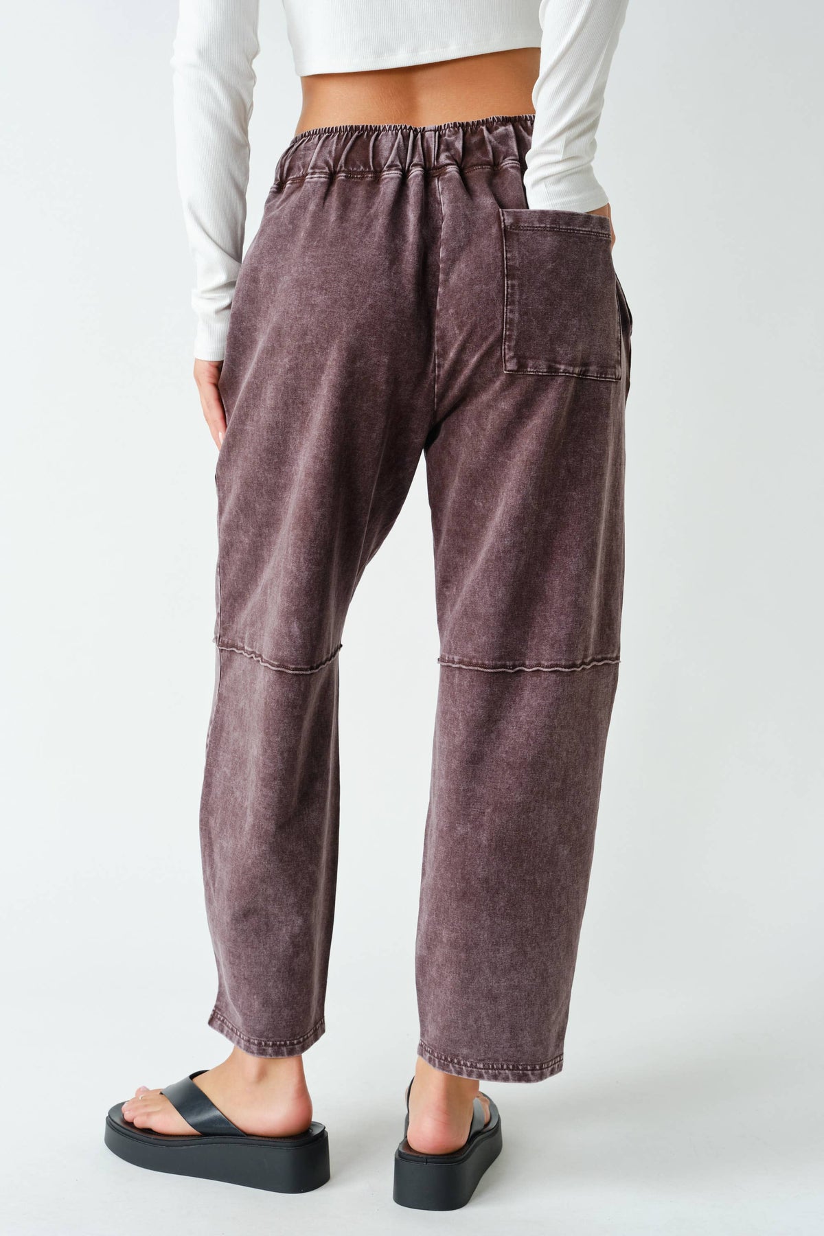 Tori Mineral Wash Cropped Straight Leg Pants, Feathered Farmhouse