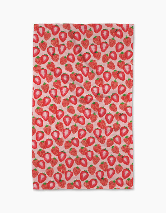So Many Strawberries Tea Towel, Feathered Farmhouse