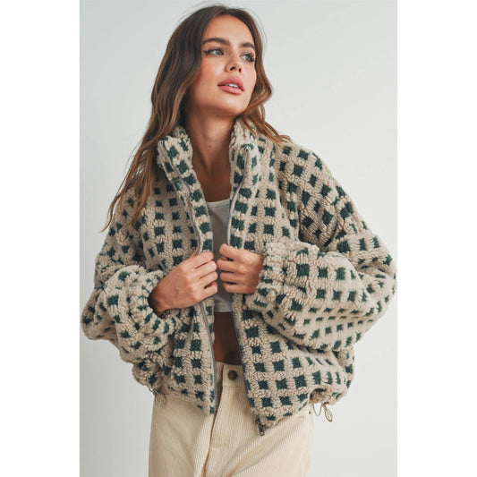 Fuzzy Sherpa Jacket, Feathered Farmhouse