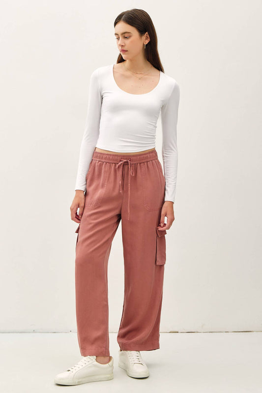 Tencel Wide Leg Pants, Feathered Farmhouse