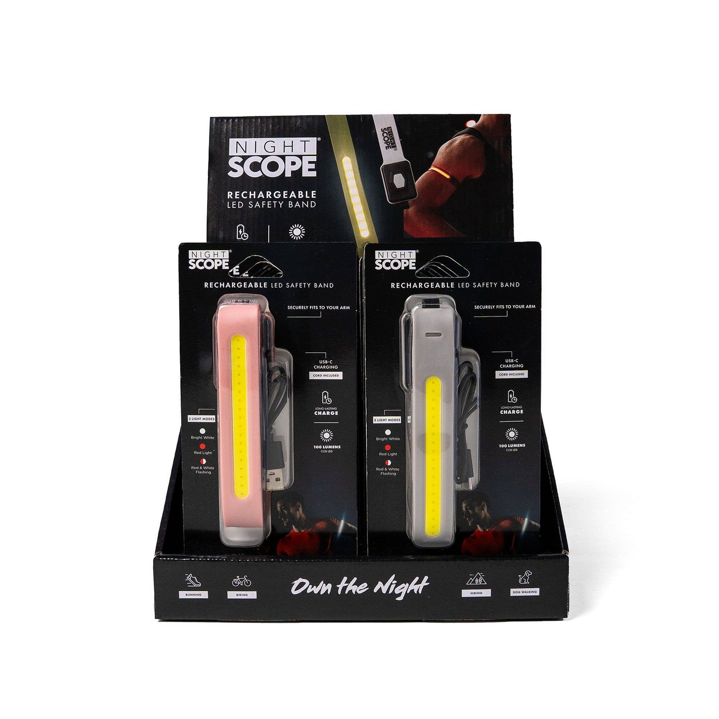 Night Scope Rechargeable LED Safety Band Assortment, Feathered Farmhouse