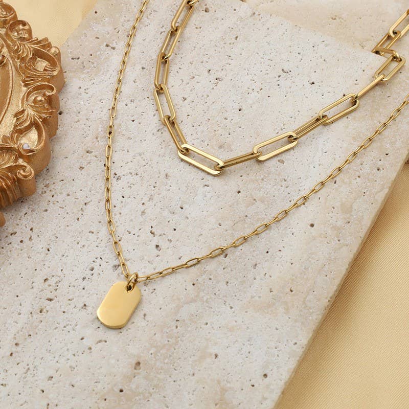 Layered Necklace, Feathered Farmhouse