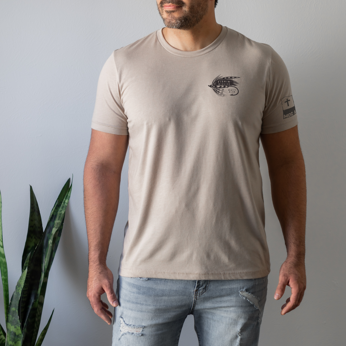 Fishin' Mission Christian Graphic Tee, Feathered Farmhouse