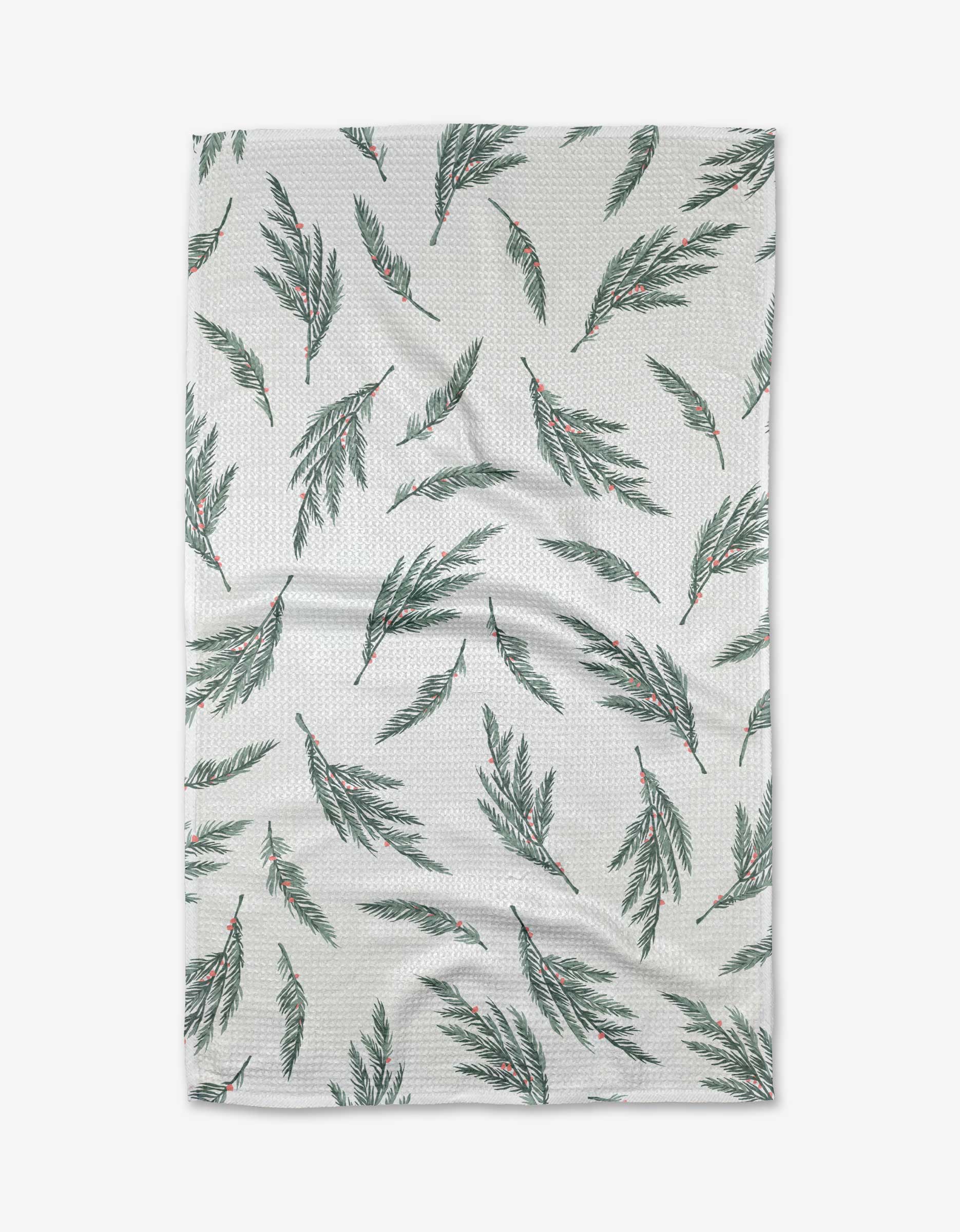 Mistletoe Geometry Tea Towel, Feathered Farmhouse