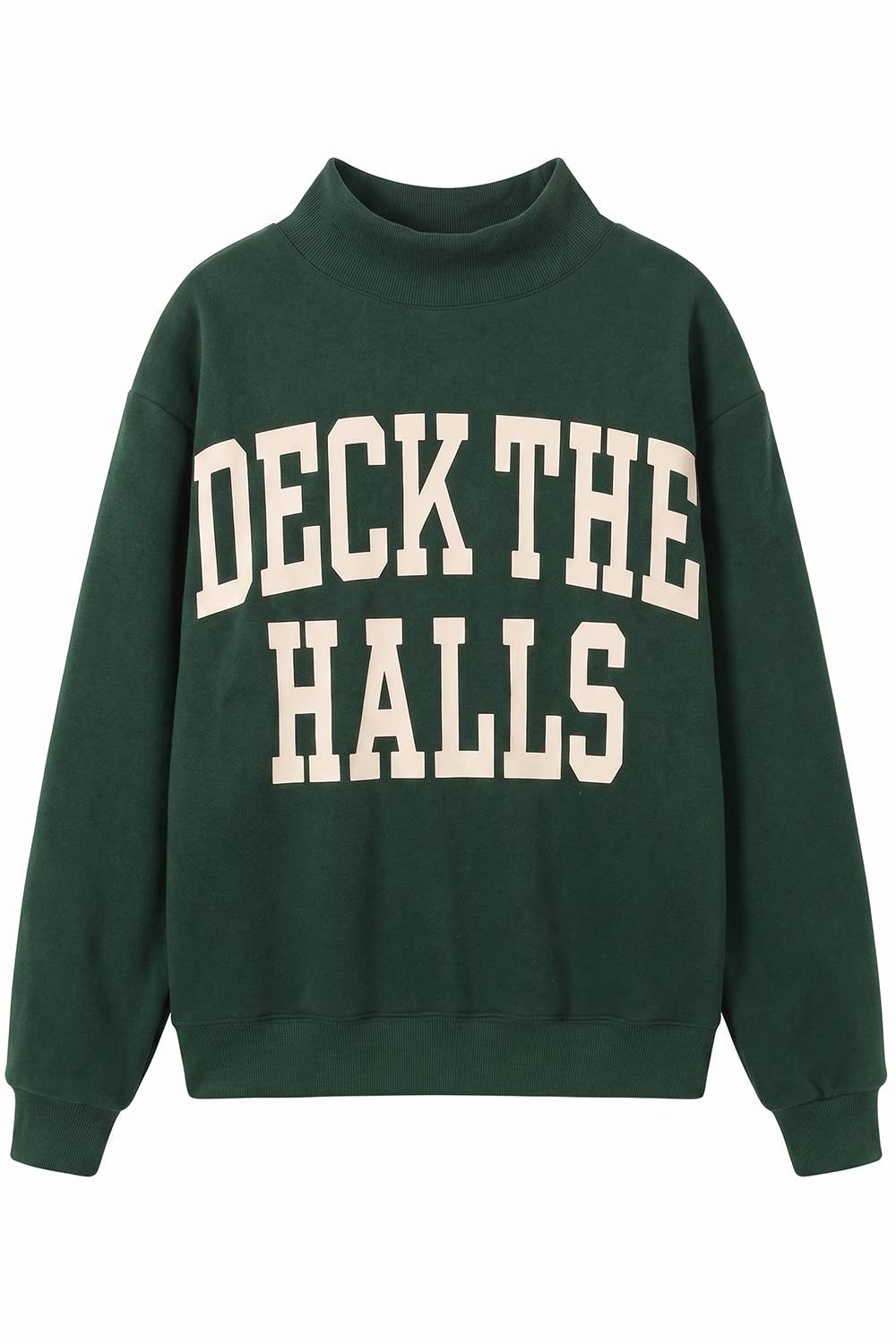 Deck the Halls Reversible Mock Neck Sweatshirt, Feathered Farmhouse
