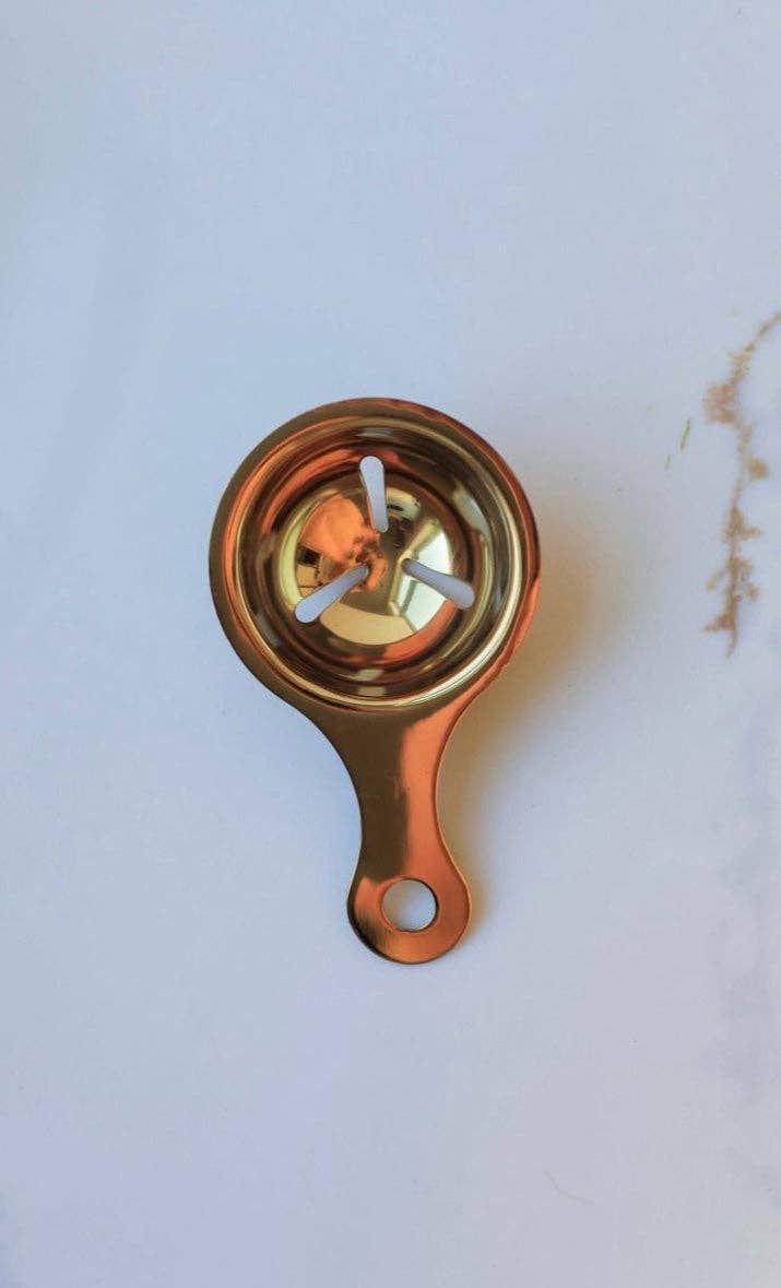 Auric Gold Stainless Steel Egg Yolk Separator, Feathered Farmhouse