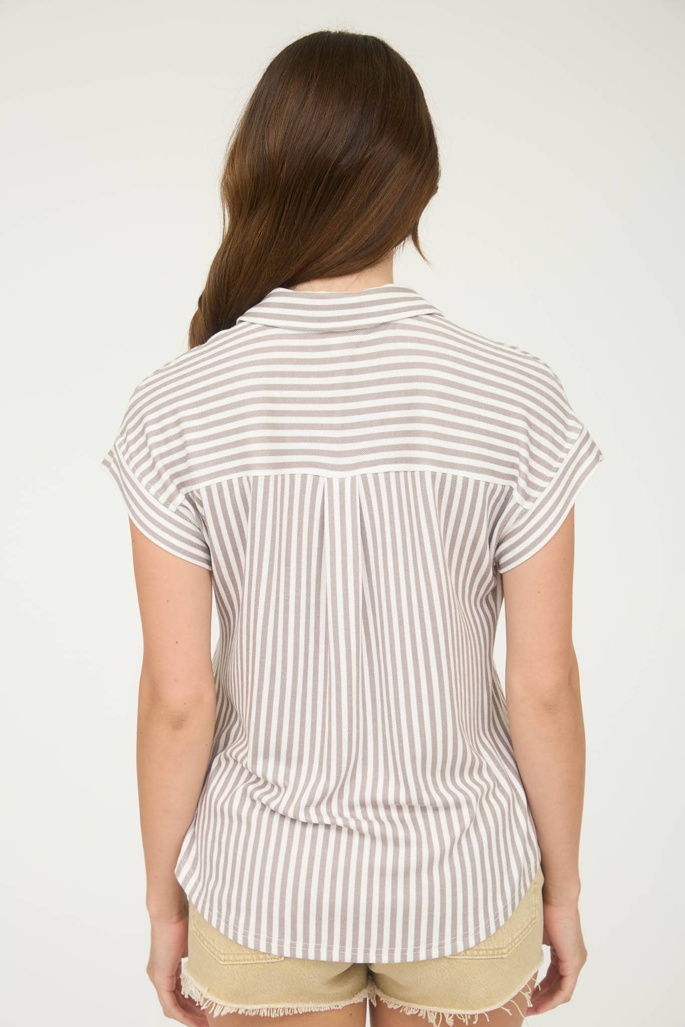 Stripe Collared Top, Feathered Farmhouse