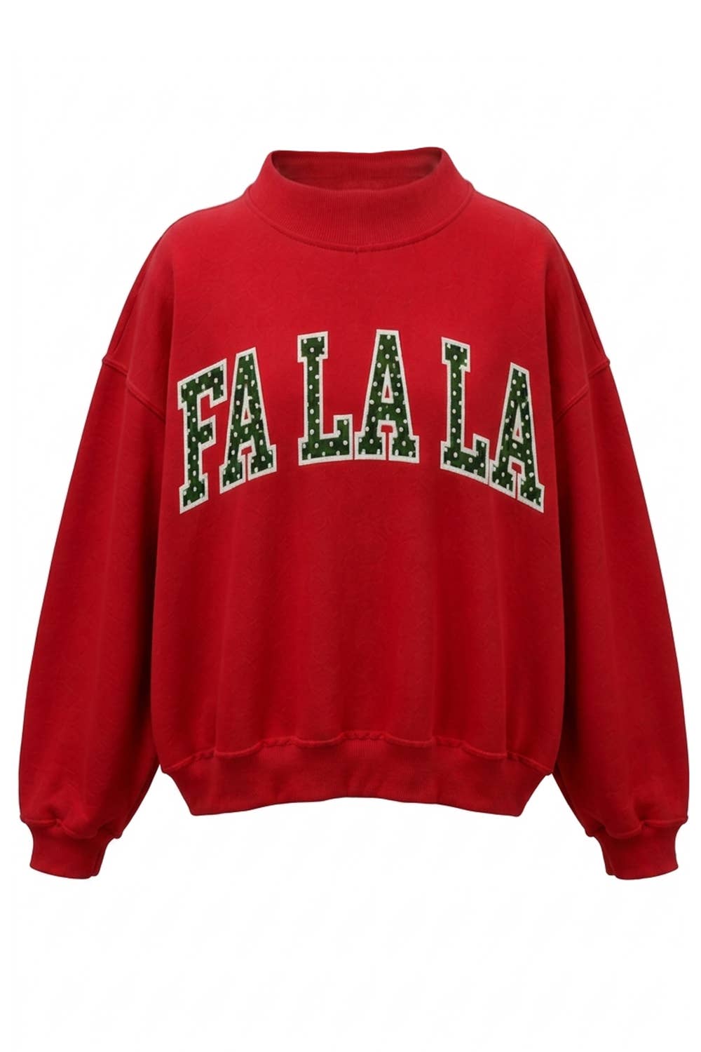 FALALA Mock Neck Sweatshirt, Feathered Farmhouse