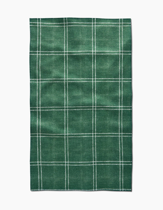 Pine Forest Plaid Tea Towel, Feathered Farmhouse
