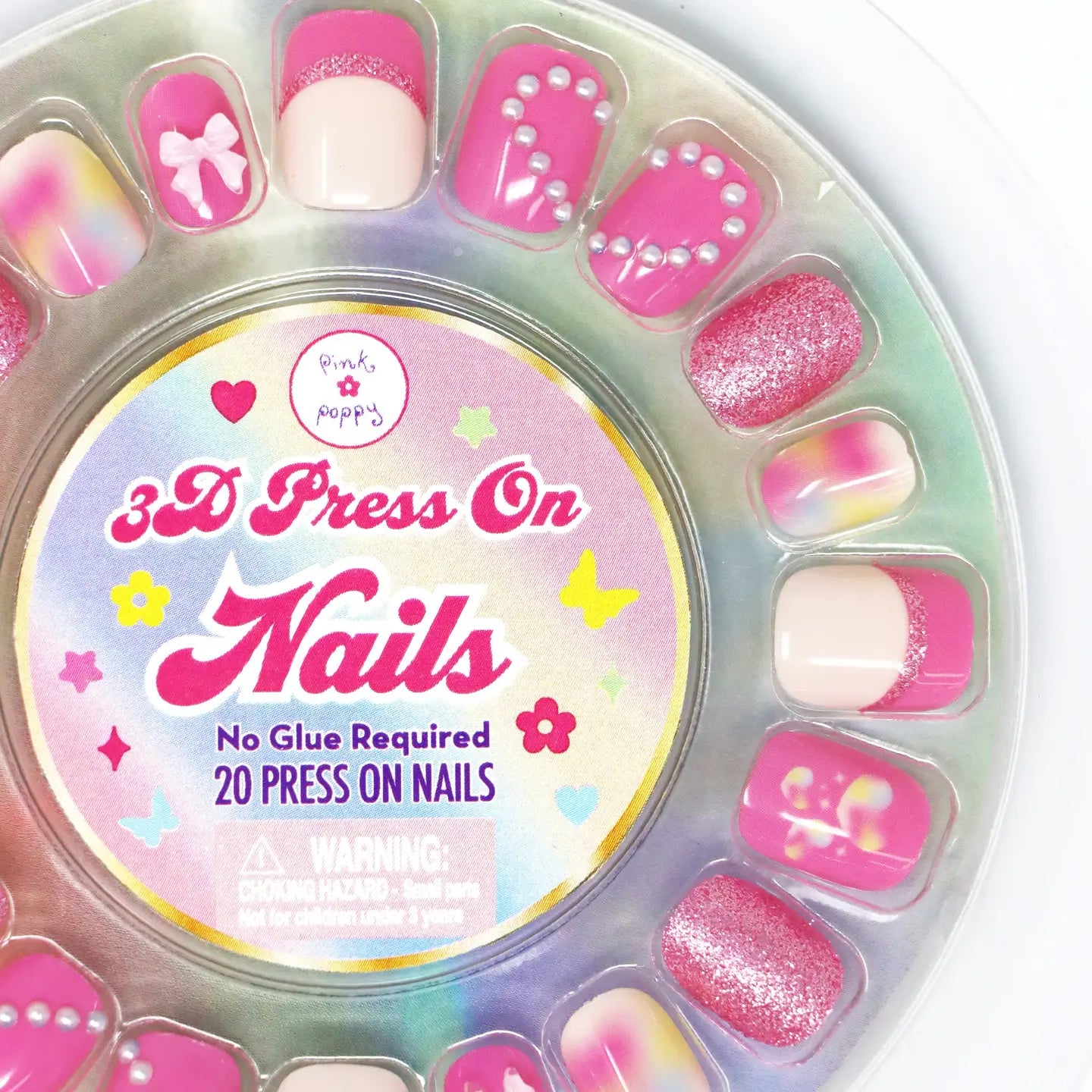 3D Love Heart Press On Nails, Feathered Farmhouse