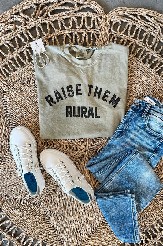 Raise Them Rural Graphic Tee, Feathered Farmhouse