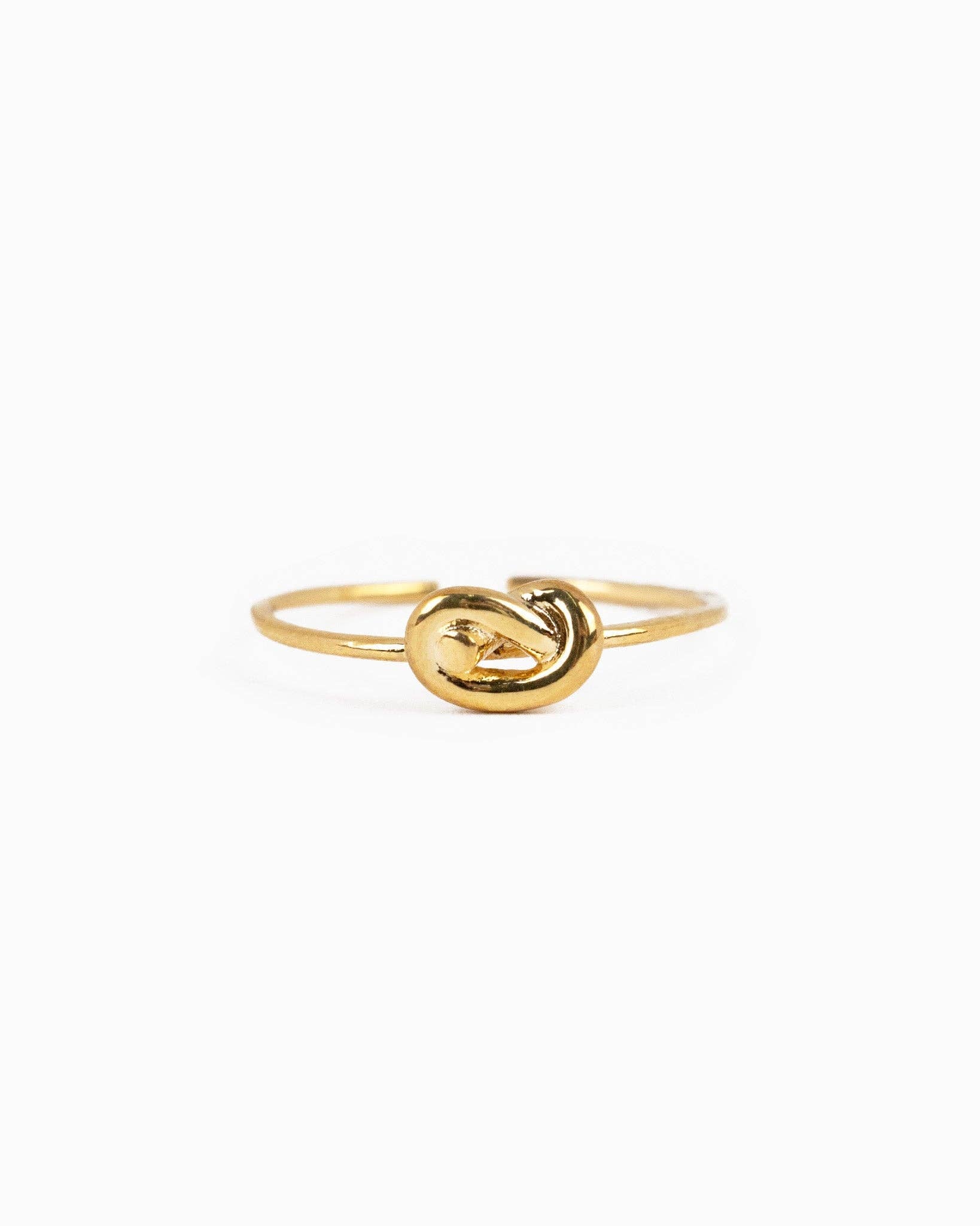 Simple and Dainty Knot Adjustable Ring, Feathered Farmhouse