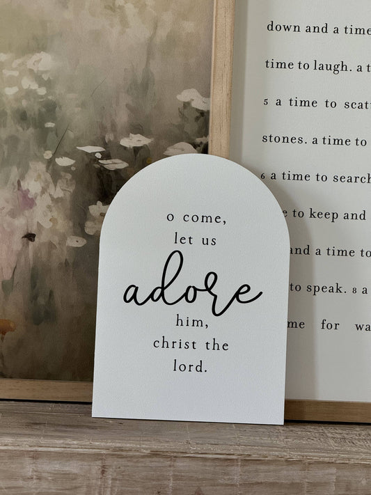 O Come Let Us Adore Him Arch, Feathered Farmhouse