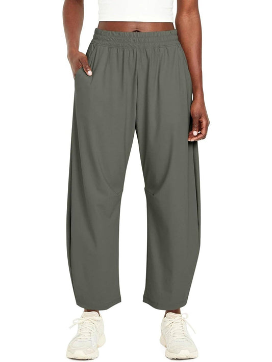 Barrel Leg Jogger Pants, Feathered Farmhouse