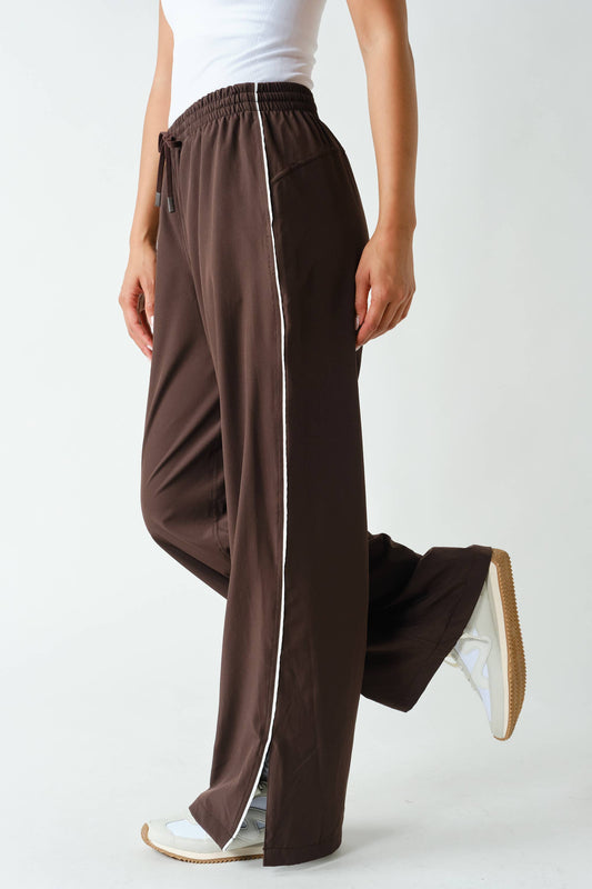 Brown Finish Line Track Pants , Feathered Farmhouse