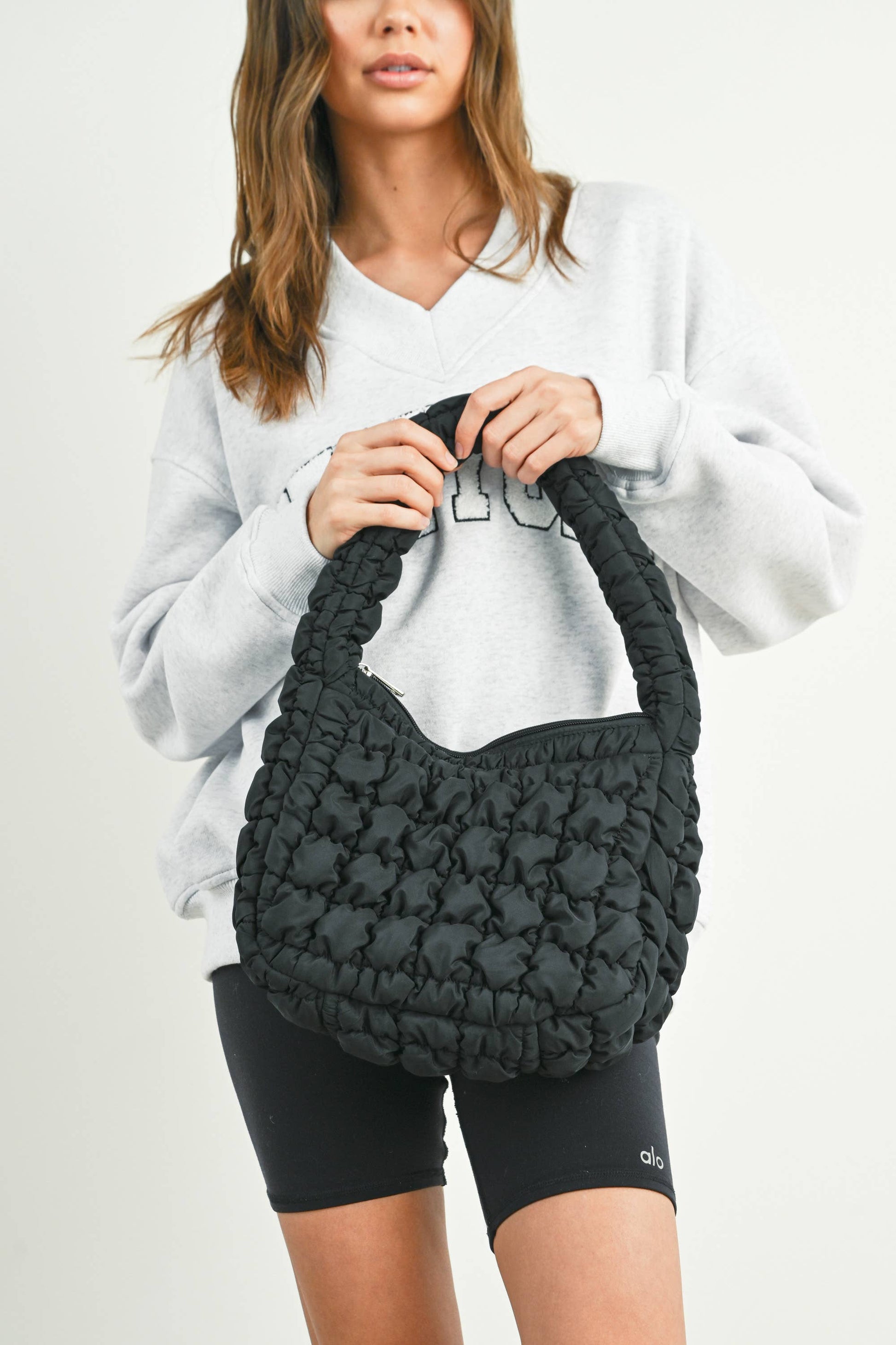 Quilted Cloud Shoulder Bag, Feathered Farmhouse