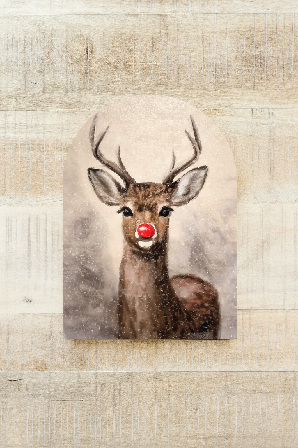 Rudolph Vintage Print Arch, Feathered Farmhouse