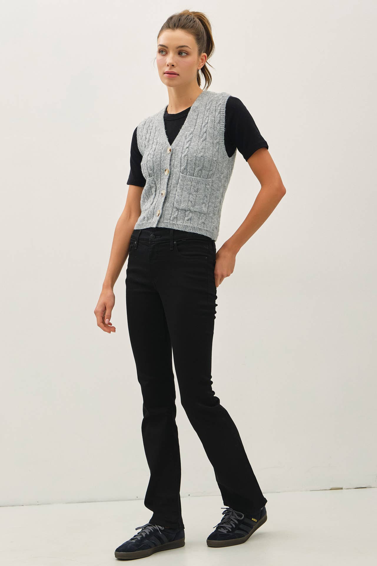 Varsity Sweater Vest, Feathered Farmhouse