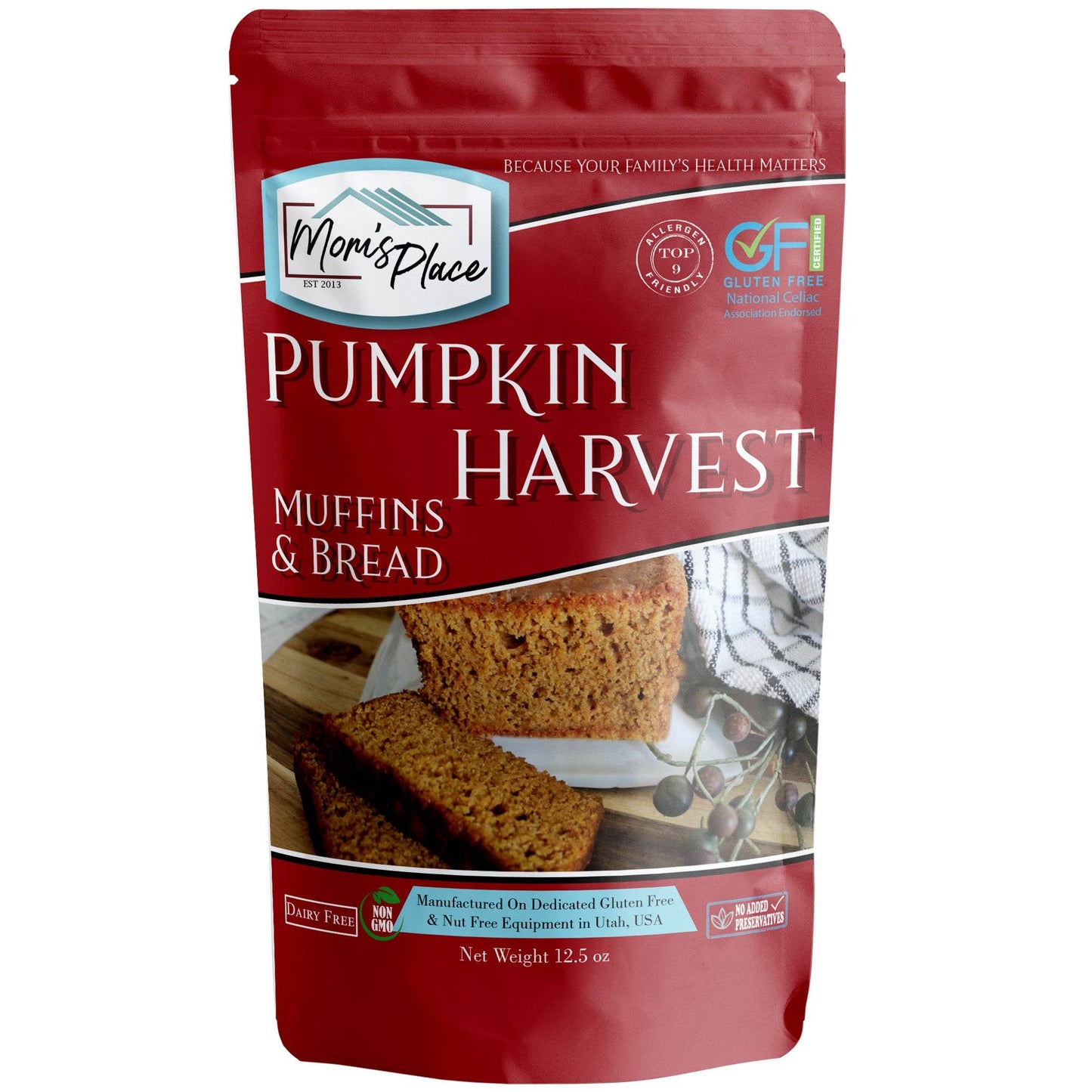 Gluten-Free Pumpkin Harvest Bread or Muffin Mix, Feathered Farmhouse