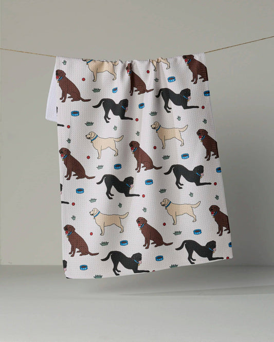 Lab Pals Tea Towel, Feathered Farmhouse