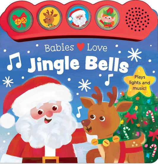 Babies Love Jingle Bells Sound Light Book, Feathered Farmhouse
