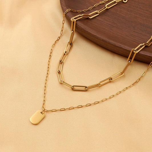 Layered Necklace, Feathered Farmhouse