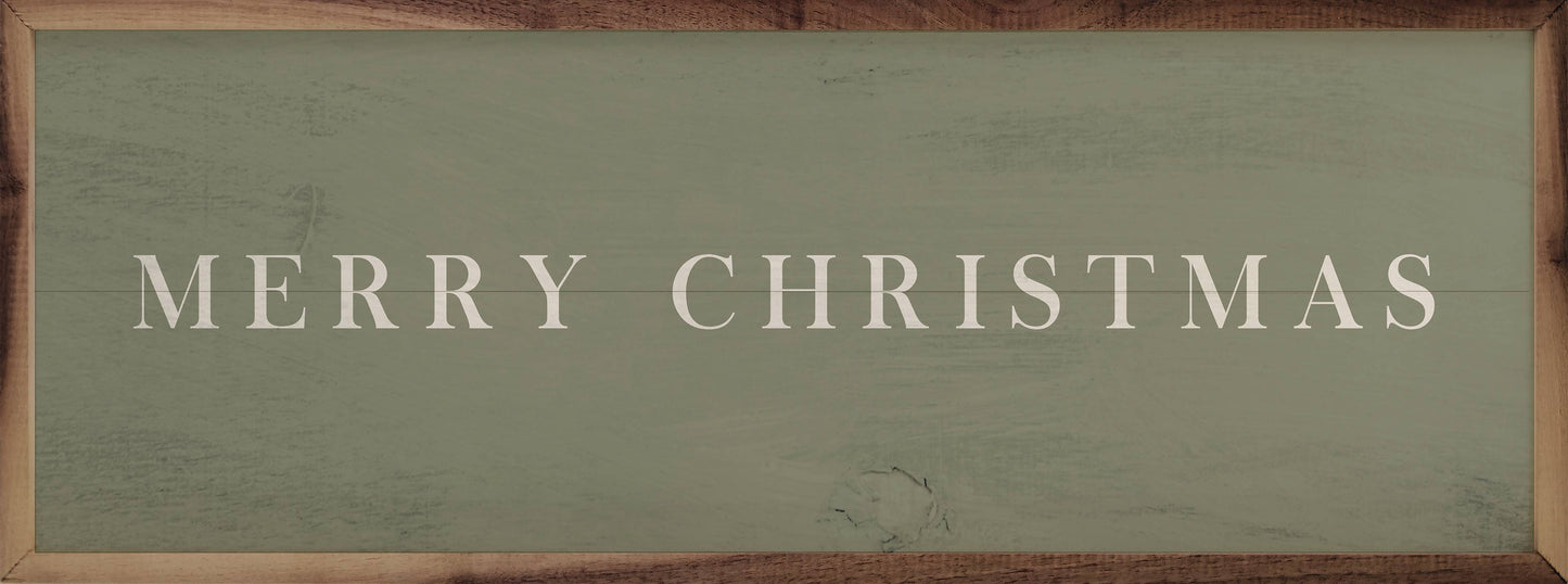 Merry Christmas Sign, Feathered Farmhouse